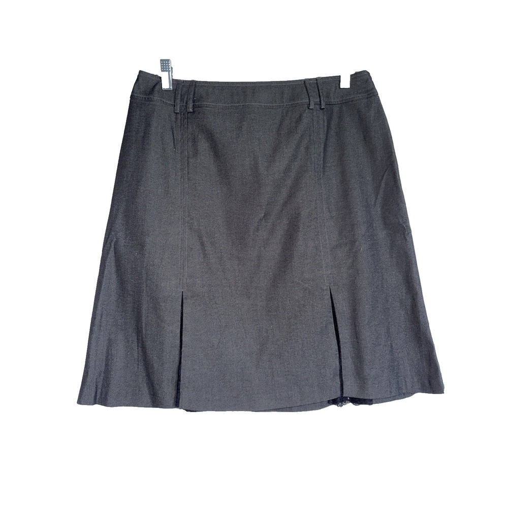 Sigrid Olsen Gray Y2K Minimalist Skirt Set Size 8 Quiet Luxury Capsule Wardrobe - Picture 3 of 16